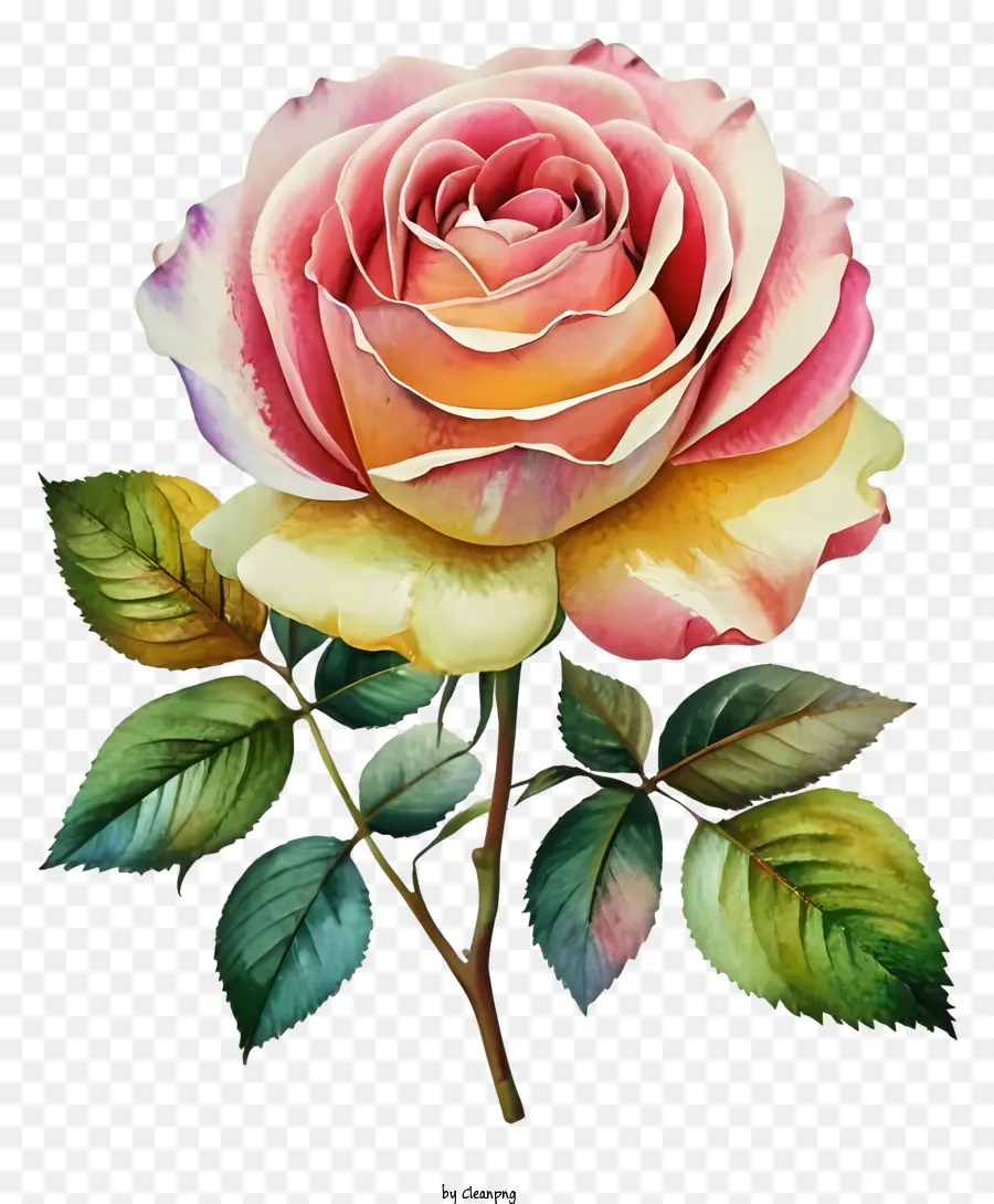 Dessin Animé，Rose Peinture PNG