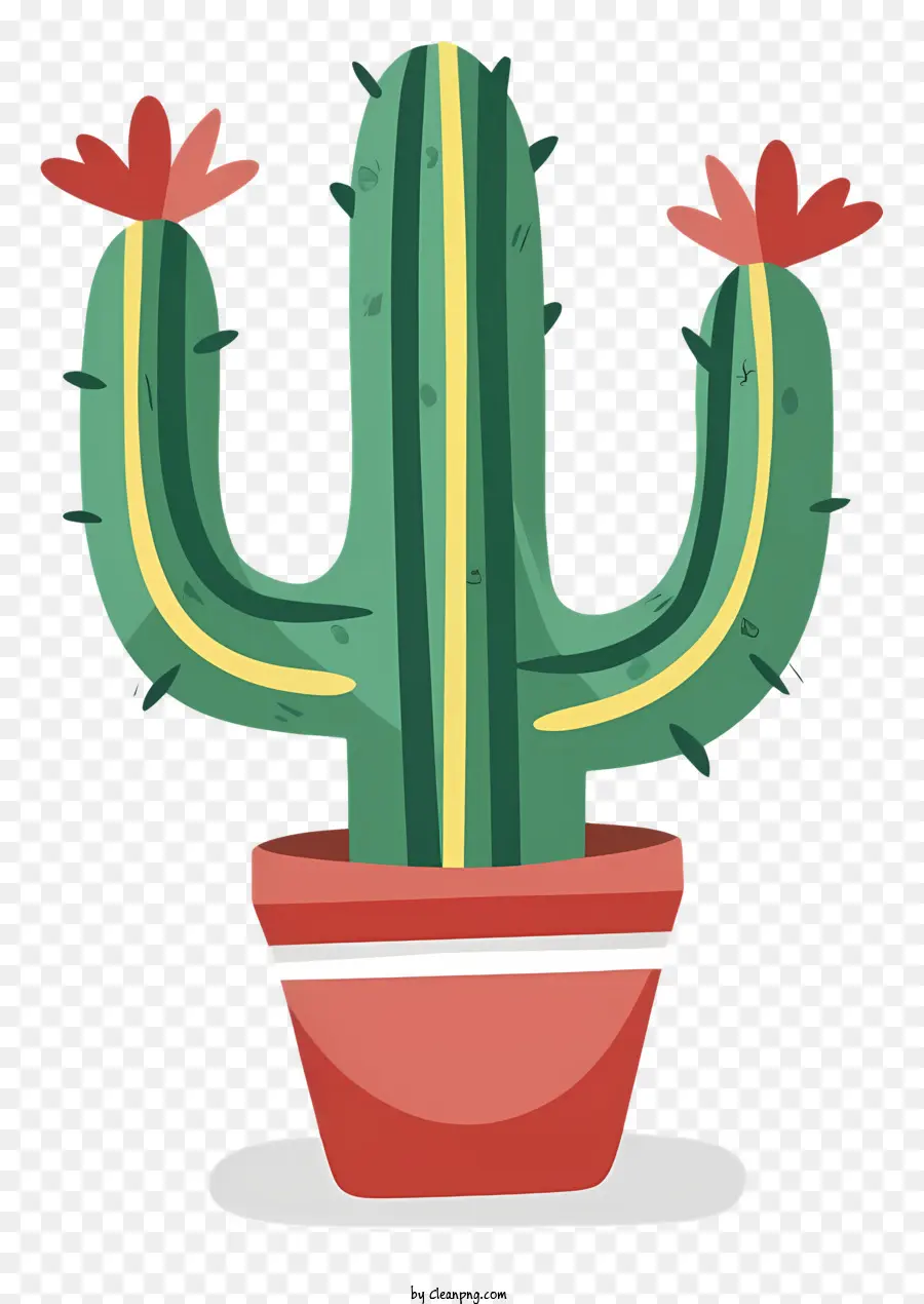 Dessin Animé，Cactus Rouge PNG