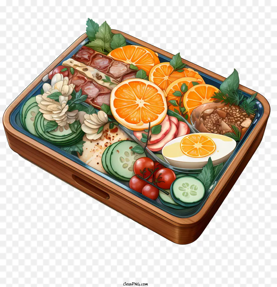 Bento Box，Plateau En Bois PNG