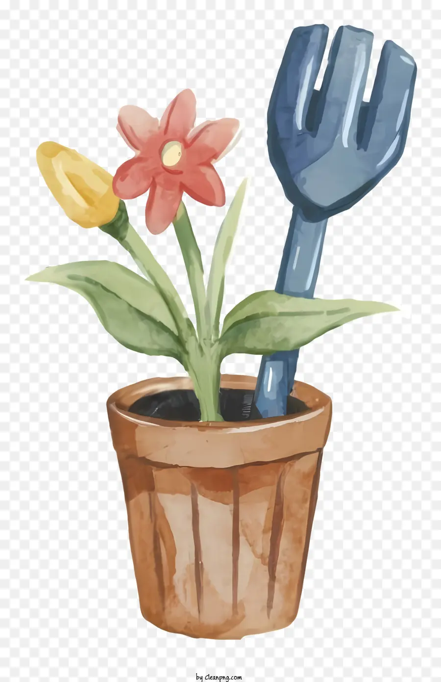 Dessin Animé，Fleur En Pot PNG