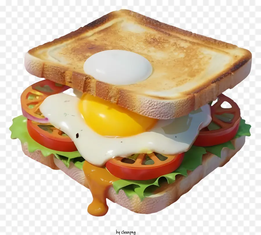 Dessin Animé，Sandwich Grillé PNG