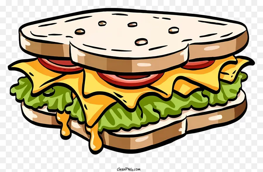 Dessin Animé，Sandwich PNG