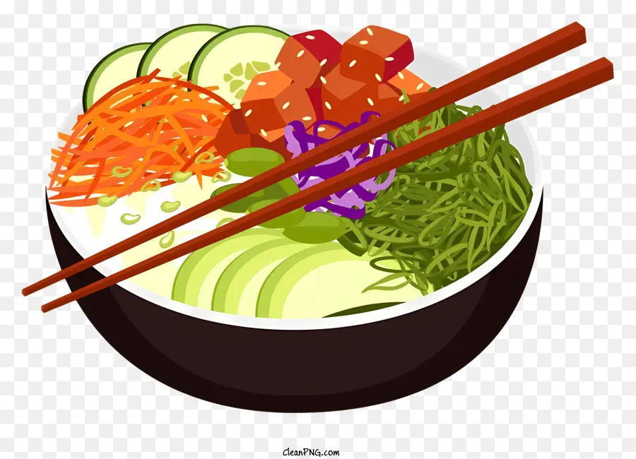 Cuisine Thaïlandaise，Poké Bol PNG