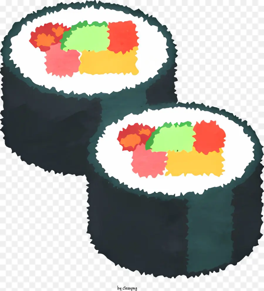 Dessin Animé，Les Rouleaux De Sushi PNG