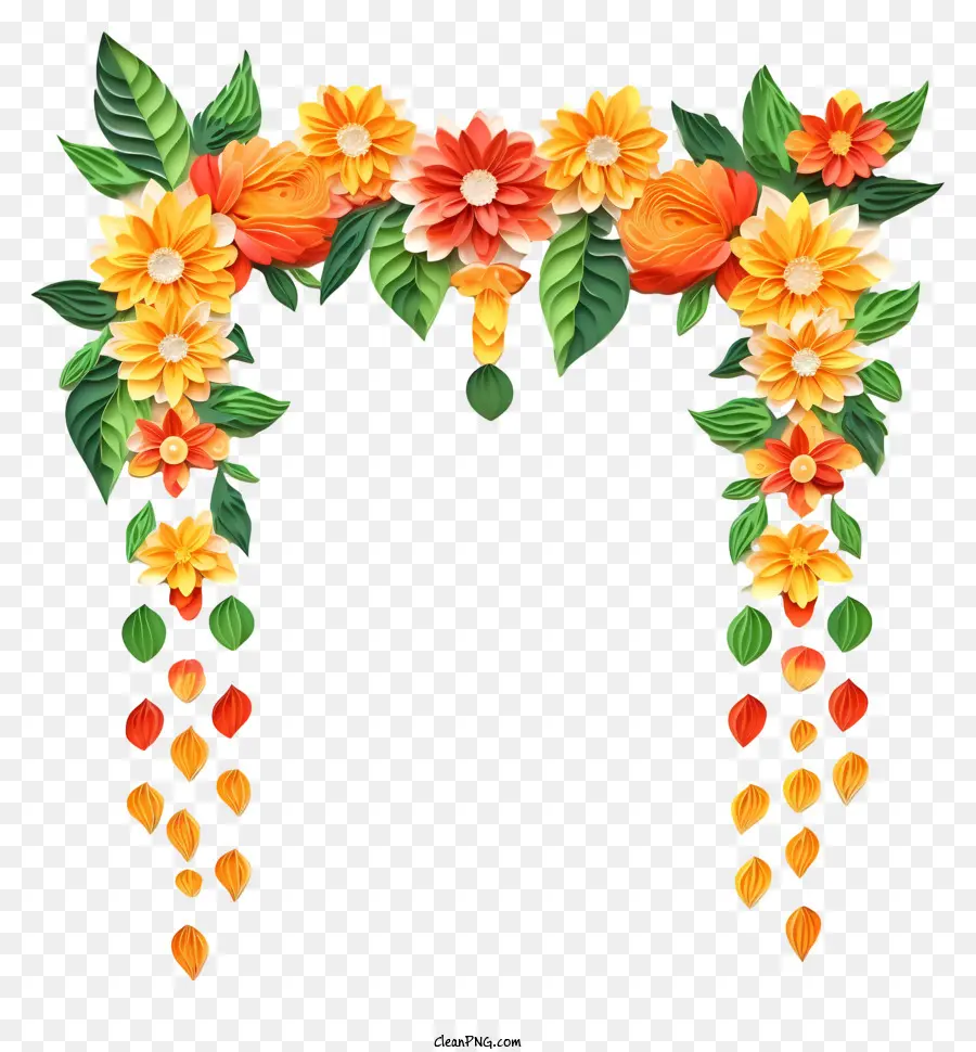 Fleur De Thoranam，Guirlande De Fleurs PNG