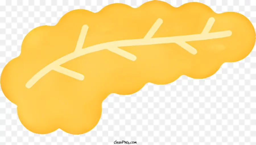 Dessin Animé，Feuille Jaune PNG