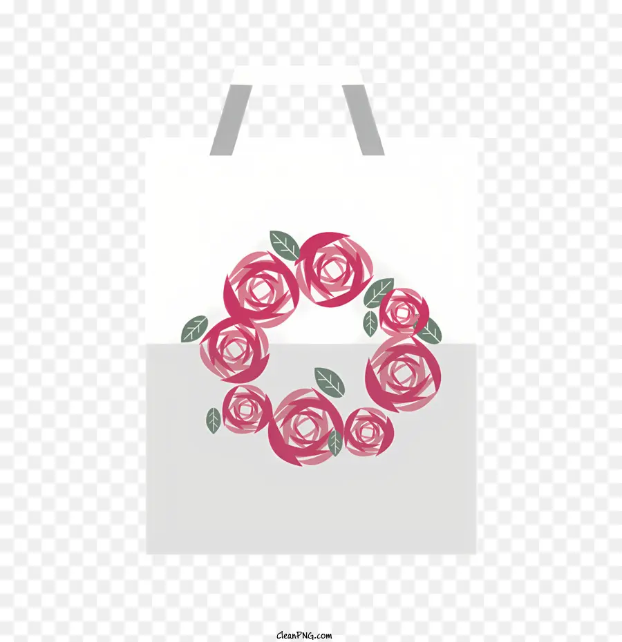 Sac Shopping，Conception Rose PNG