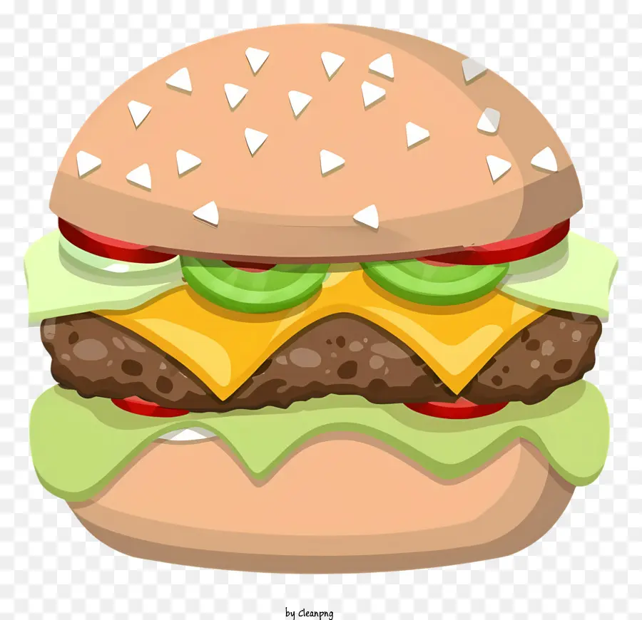 Dessin Animé，Des Hamburgers PNG