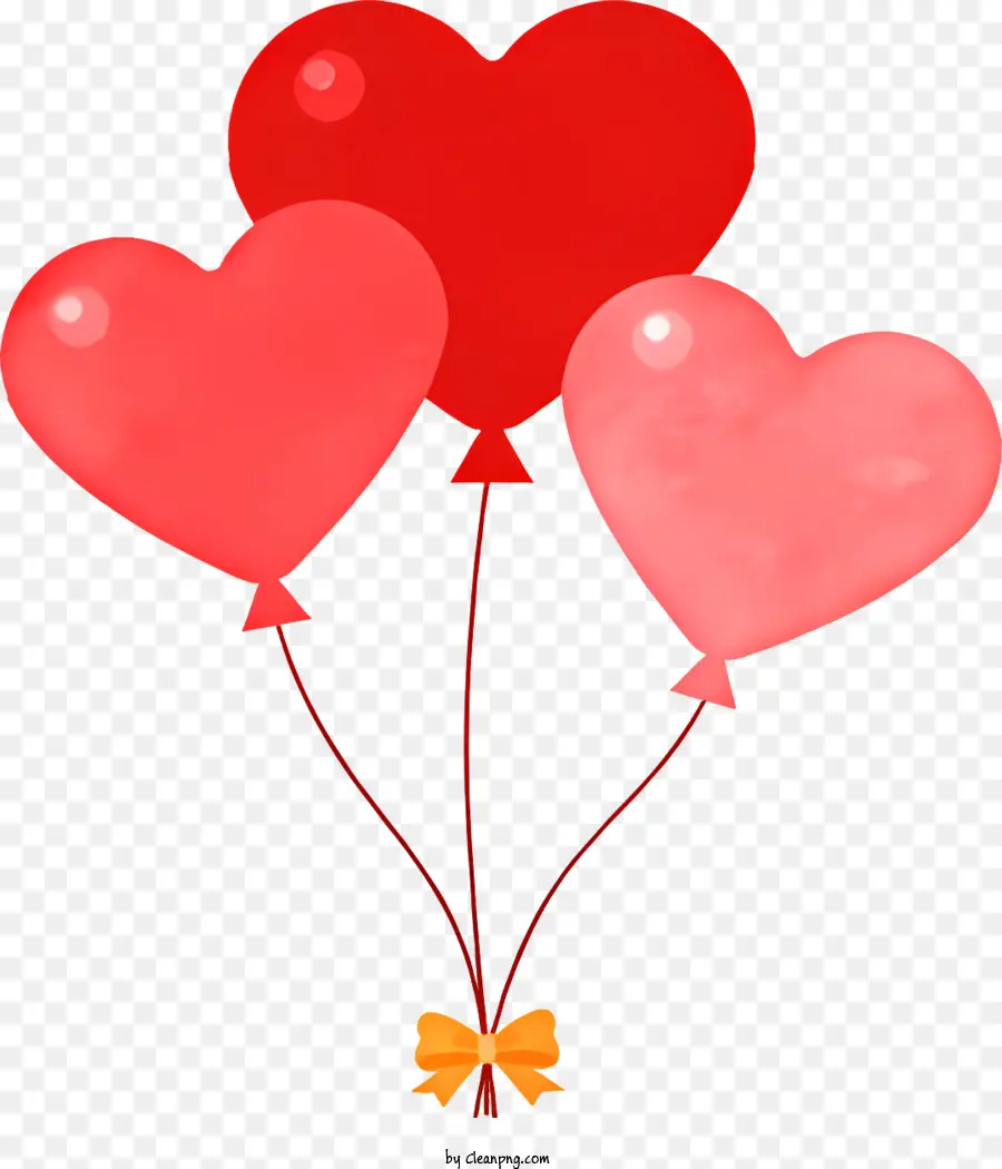 Dessin Animé，Heartshaped Ballons PNG