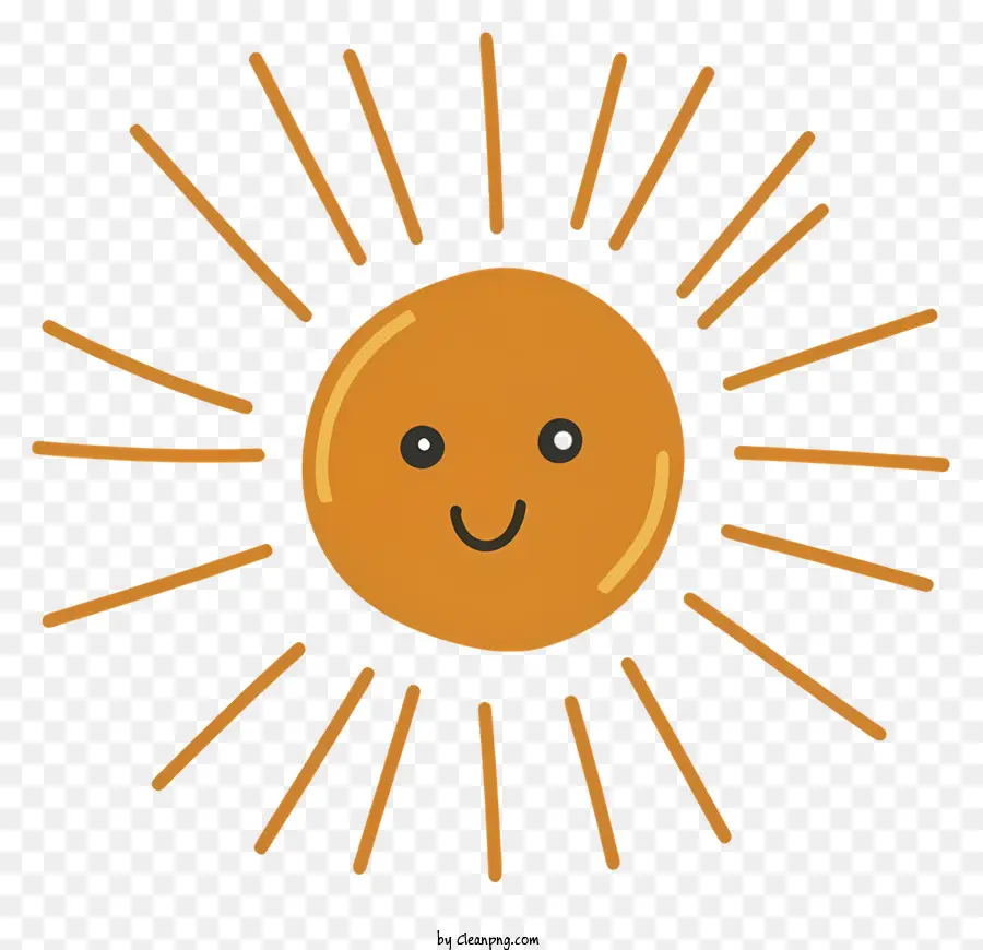 Dessin Animé，Soleil Souriant PNG