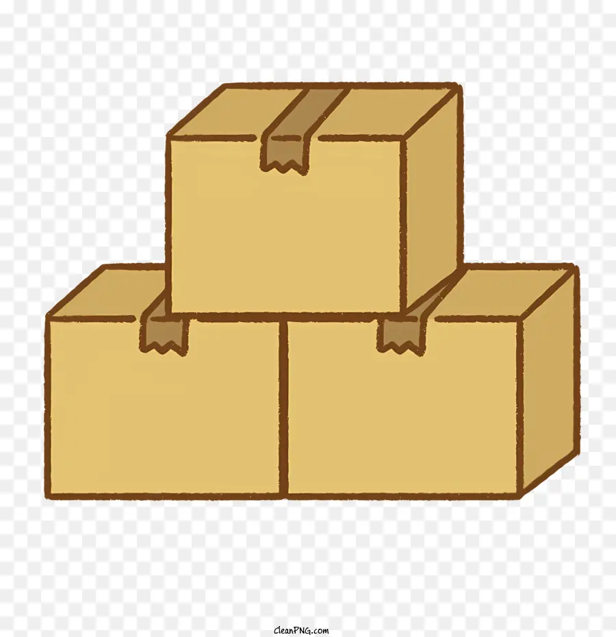 Les Boîtes En Carton，Pile De Boîtes PNG