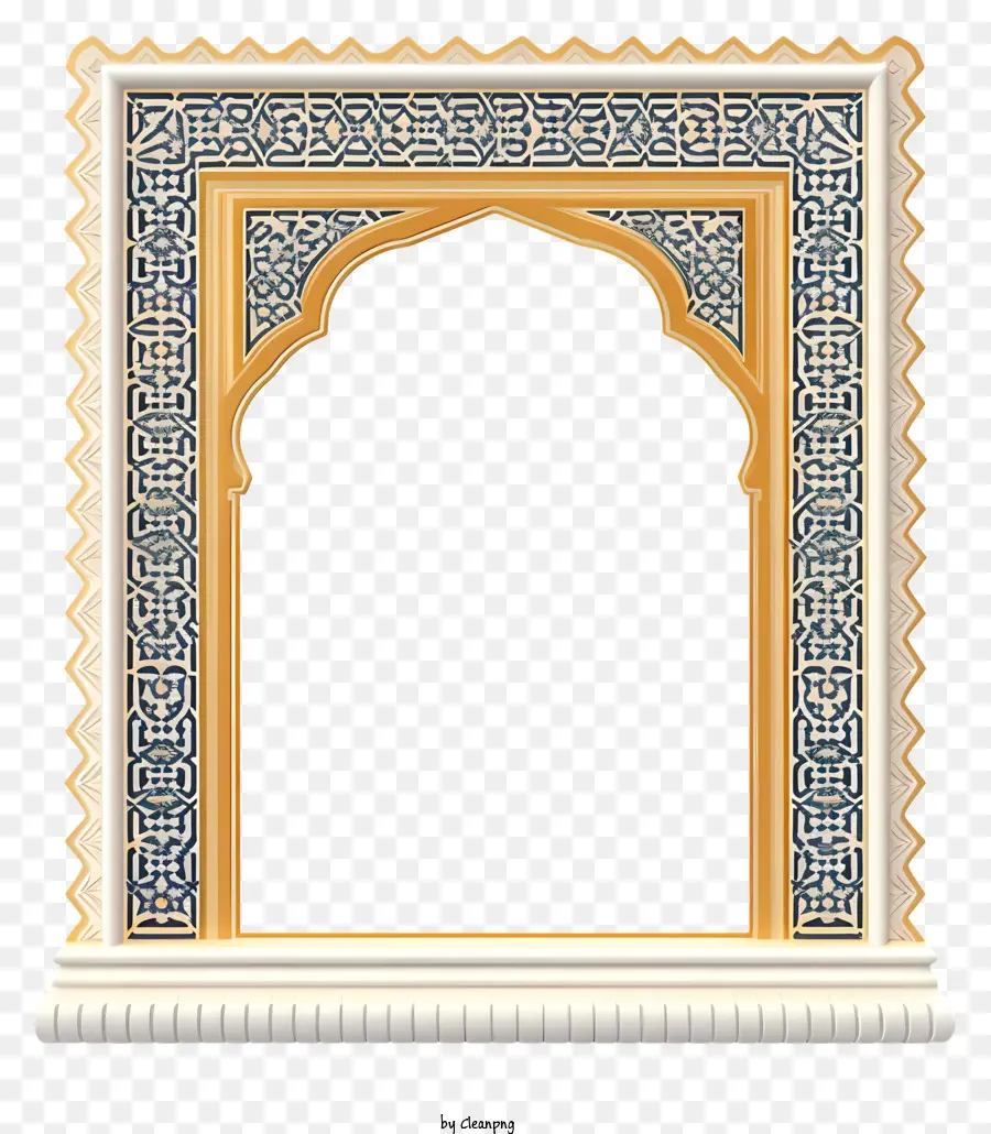 Style Isométrique，Cadre Islamique Arabe PNG