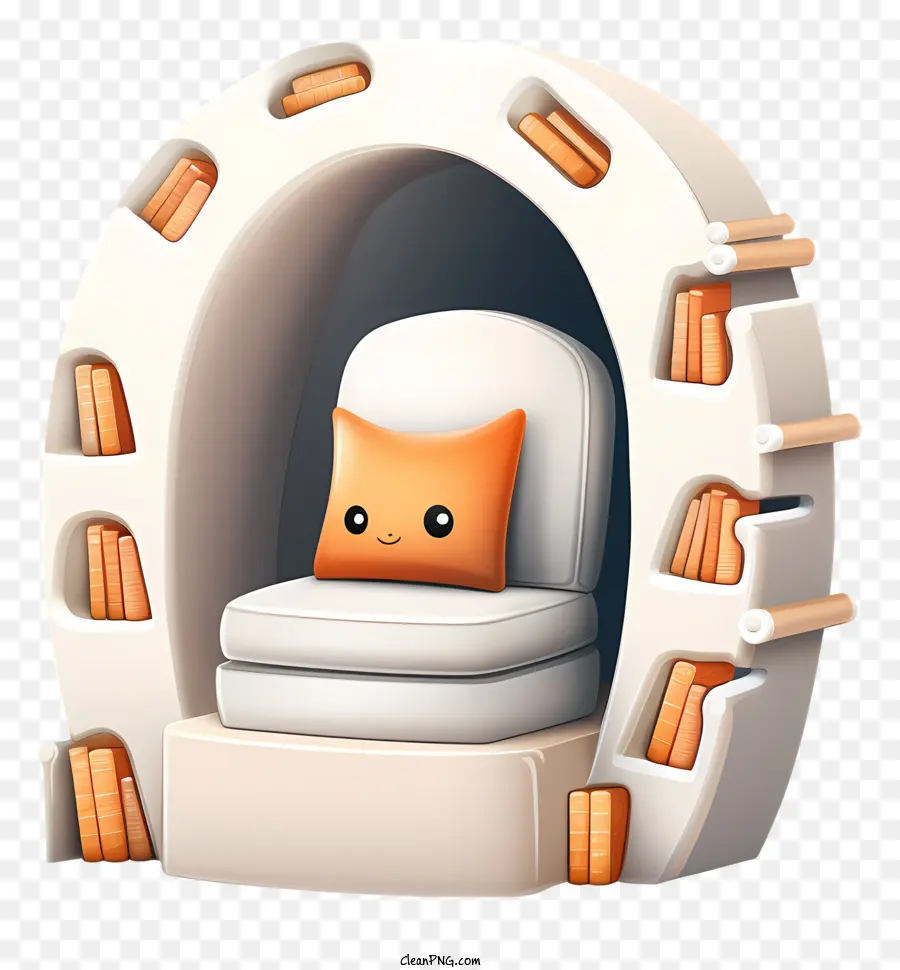 Coin Livre，Chaise De Lecture PNG