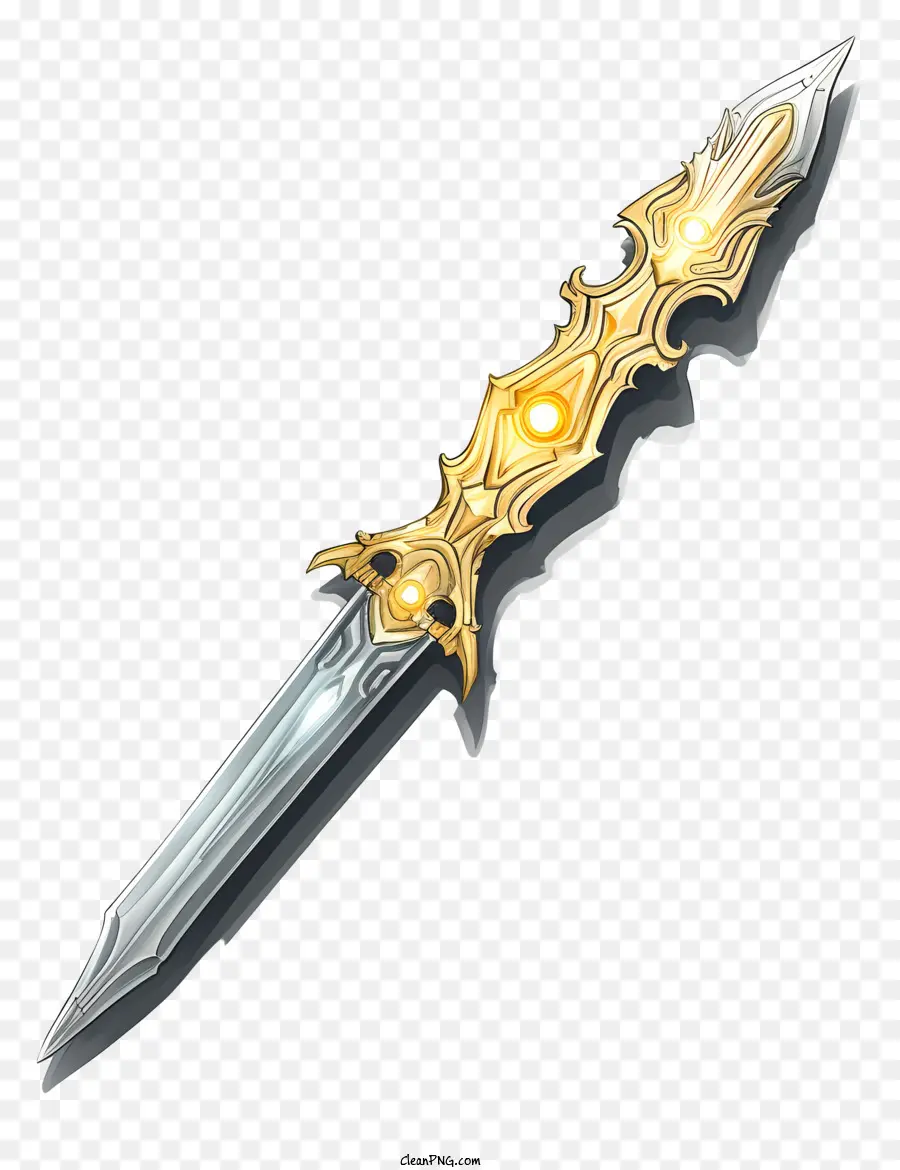 Sketch Diamond Sword，Couteau Doré PNG