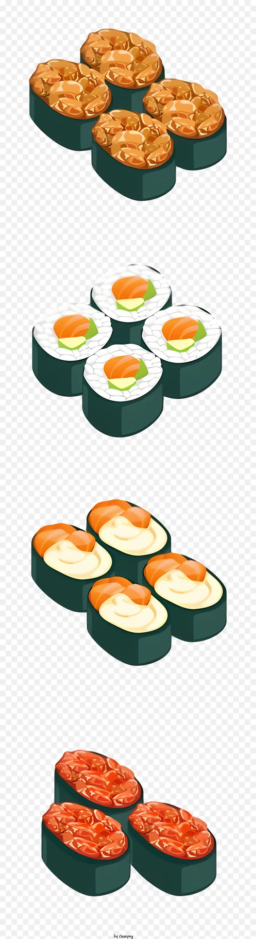 Coréenne De L'alimentation，Les Rouleaux De Sushi PNG