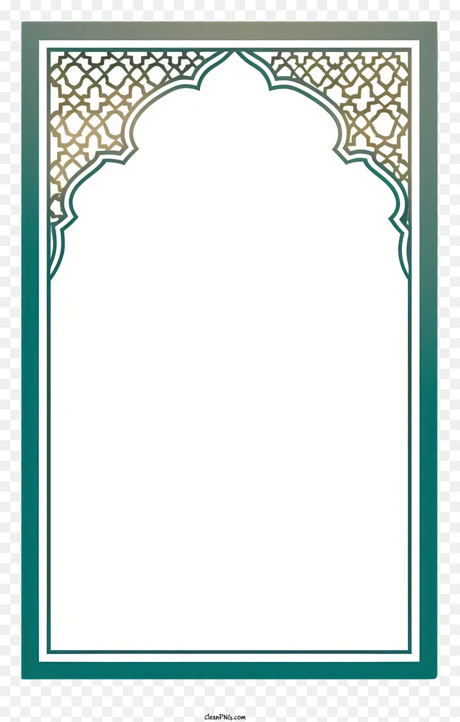 Illustration De Vecteur Plat Minimalisé，Cadre Islamique Arabe PNG