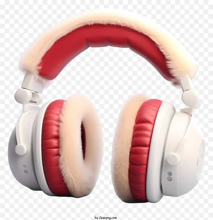 Cache Oreilles De Noël 3d Réaliste，Écouteurs à Fourrure PNG