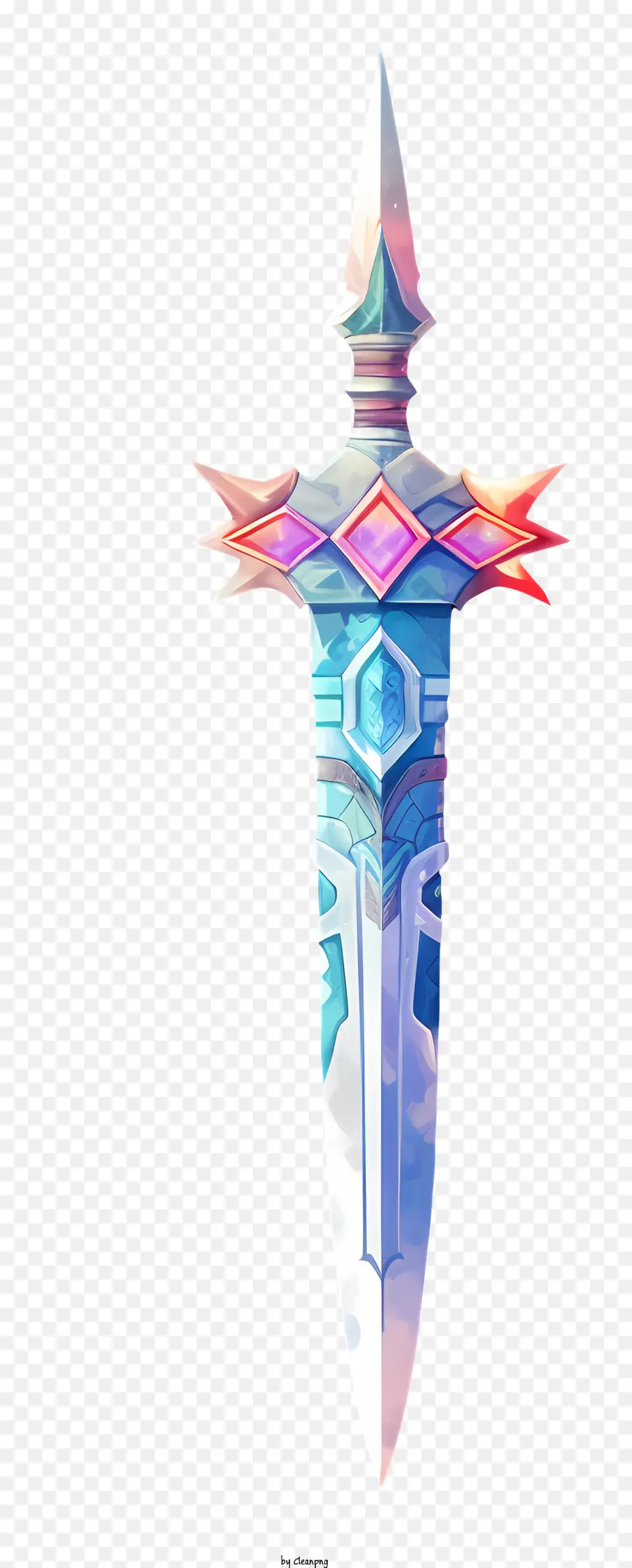 Épée En Diamant Aquarelle，Design D'épée PNG