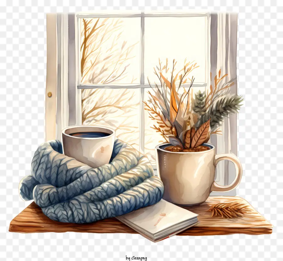 L'hiver De La Fenêtre，Maison Confortable PNG