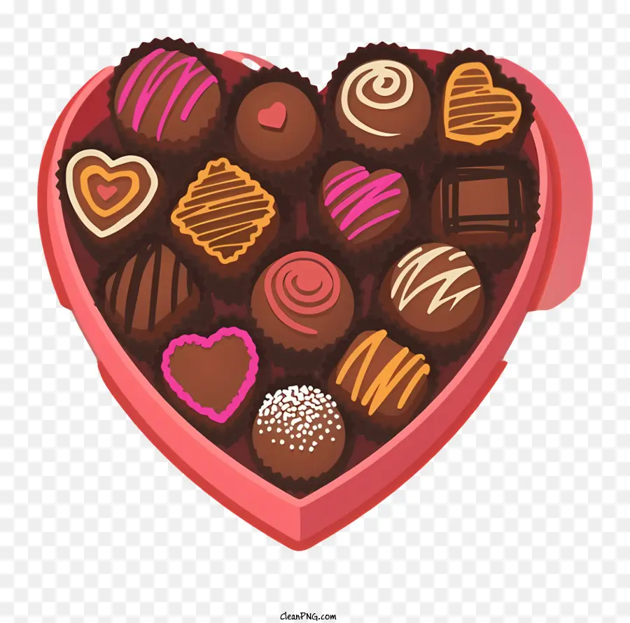 Journée Du Gâteau Au Chocolat，Boîte De Chocolat En Forme De Cœur PNG