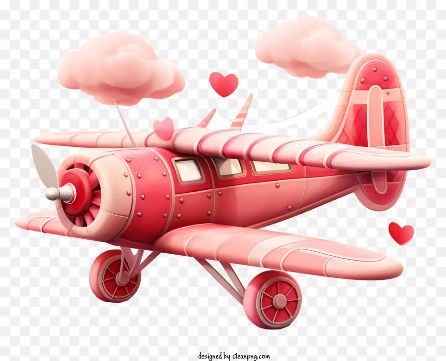 Avion De La Saint Valentin，Rose Avion PNG
