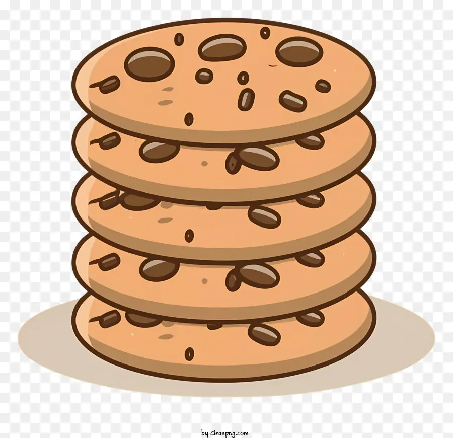 Dessin Animé，Cookies Aux Pépites De Chocolat PNG