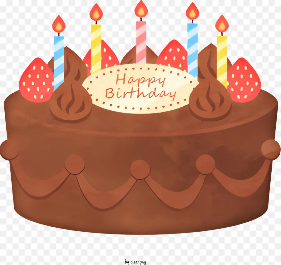 Dessin Animé，Chocolat Gâteau D'anniversaire PNG