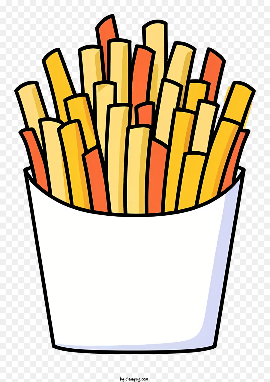 Dessin Animé，Frites PNG