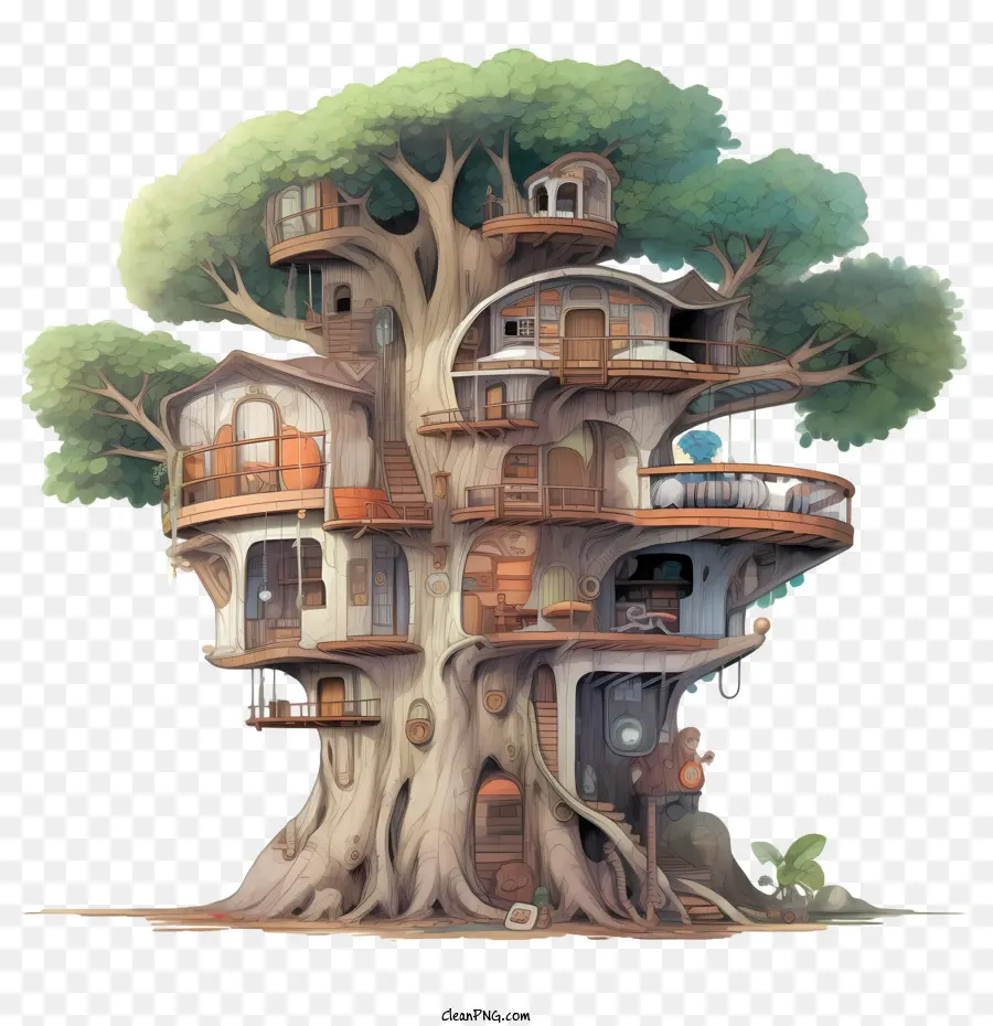 La Maison De L'arbre，Maison En Bois PNG