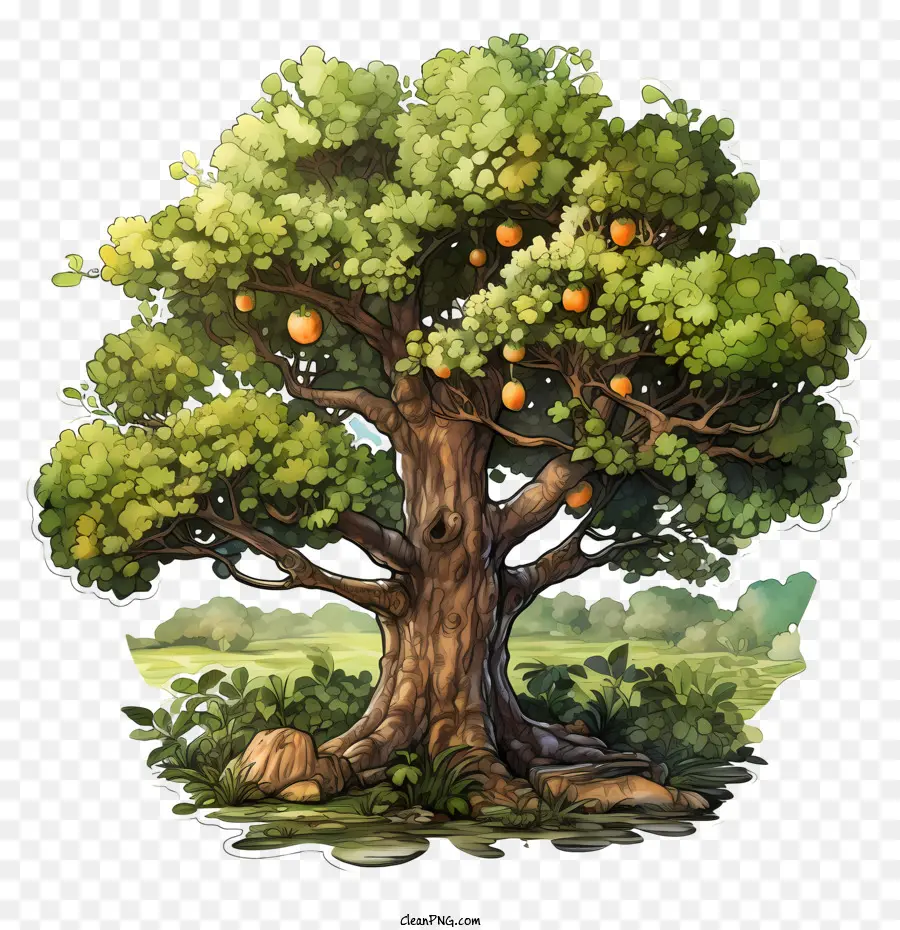 Les Fruits De L'arbre，Grand Arbre PNG