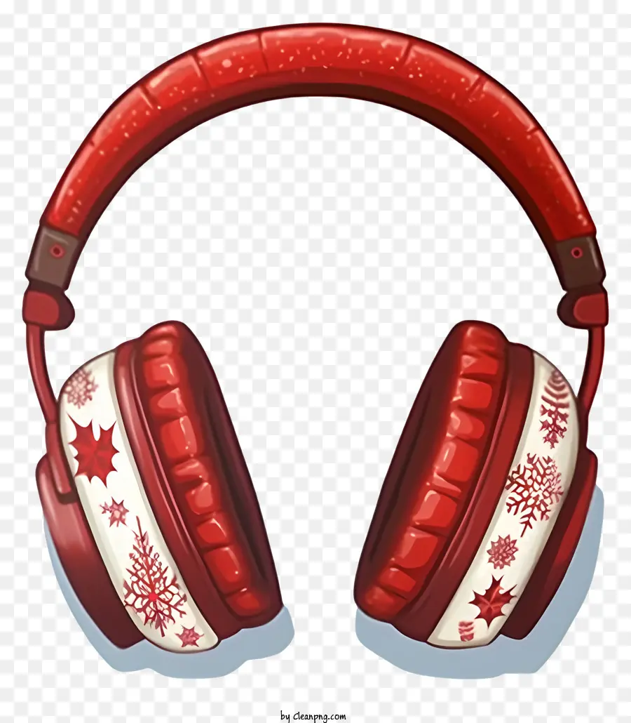 Casque Antibruit De Noël Dessiné à La Main，Casque Rouge PNG