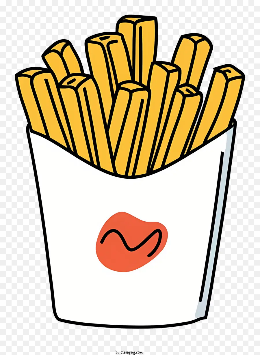 Dessin Animé，Frites PNG