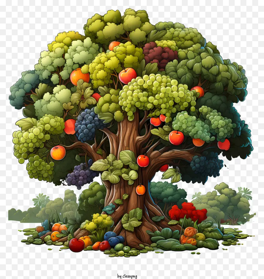 Les Fruits De L'arbre，Arbre PNG