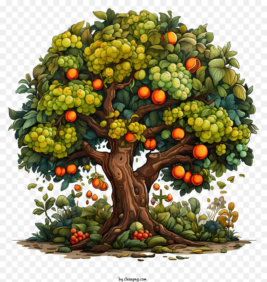 Les Fruits De L'arbre，Les Oranges PNG