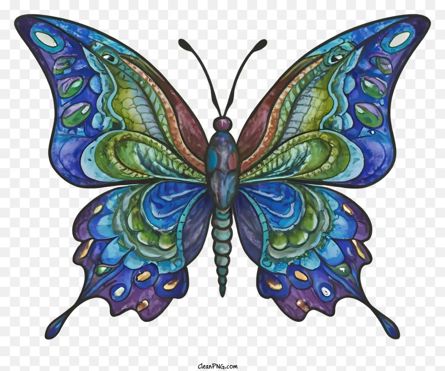 Dessin Animé，Papillons Colorés PNG