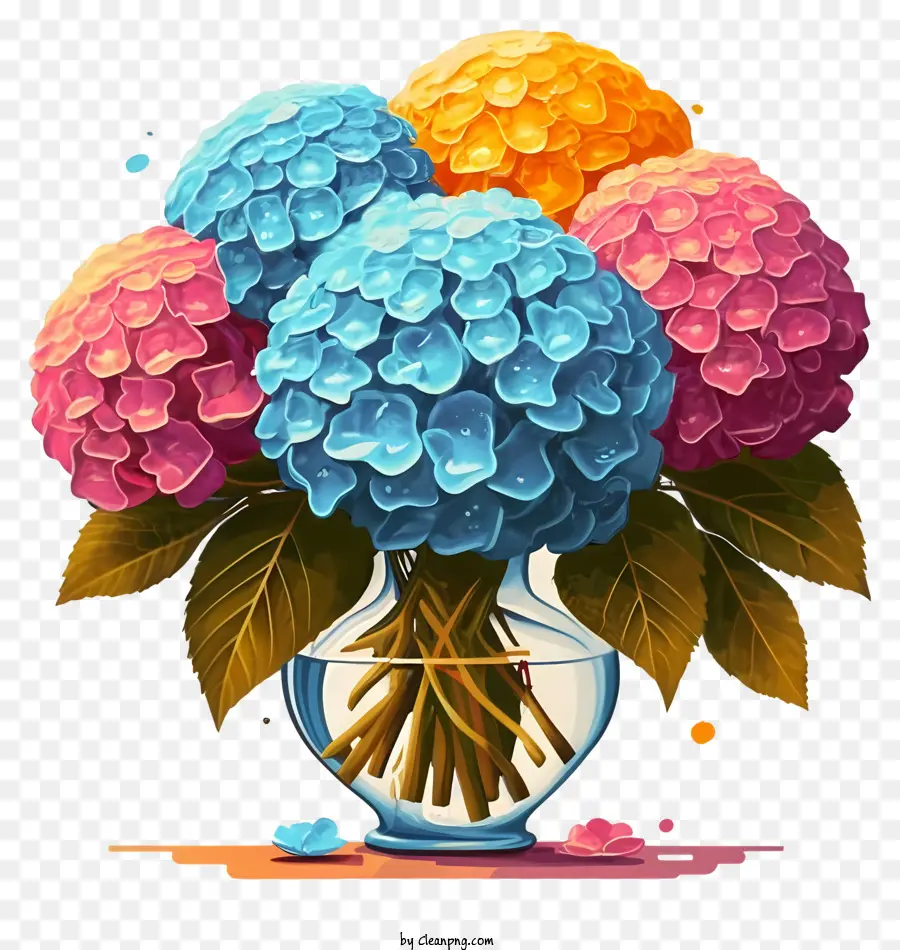 Dessin Animé，Fleurs Colorées PNG