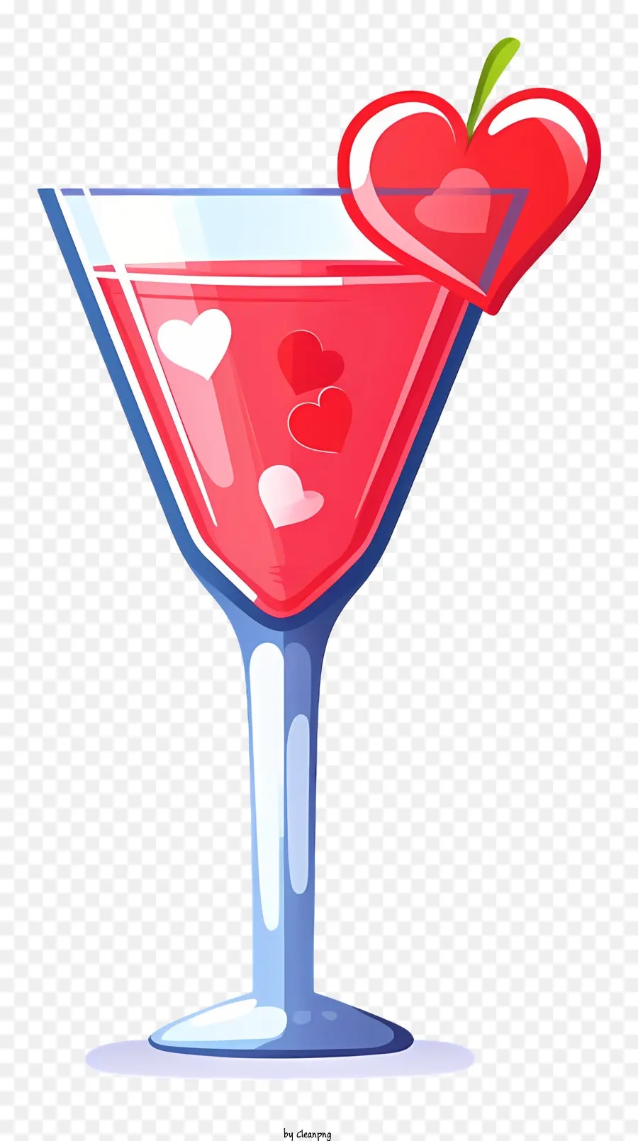 Cocktail De Saint Valentin Plat，Cocktail En Forme De Coeur PNG