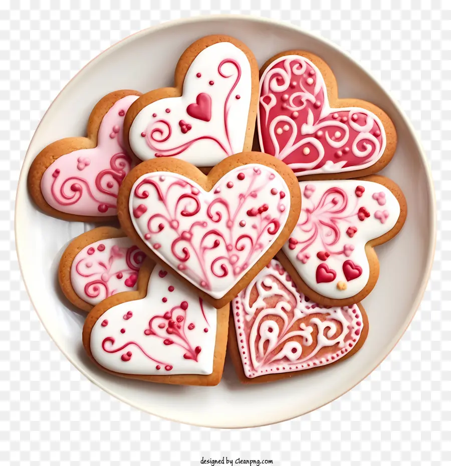 Croquis De Biscuits De Saint Valentin，Biscuits En Forme De Coeur PNG