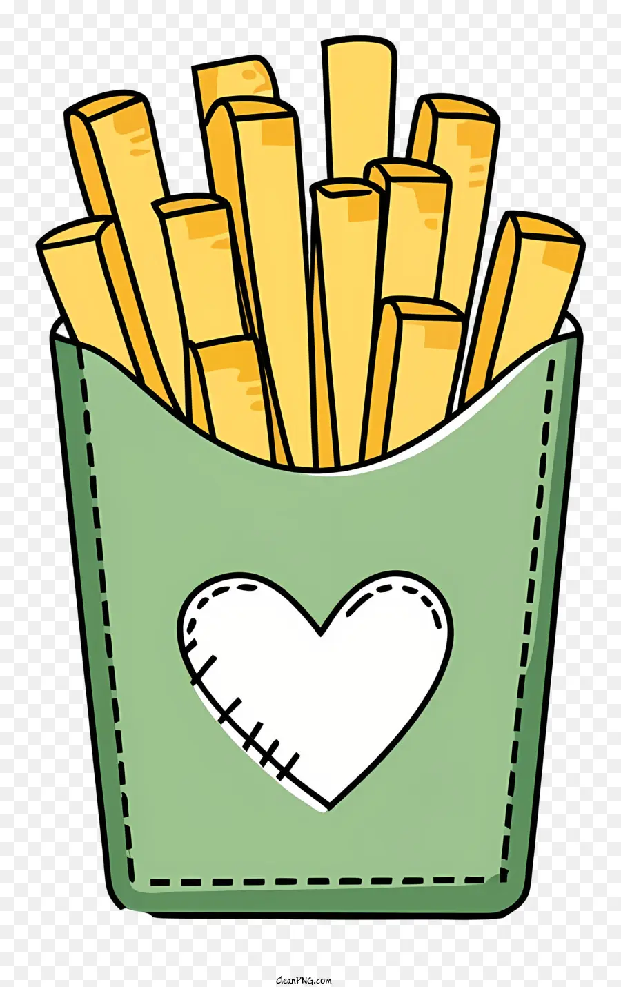 Dessin Animé，Frites PNG