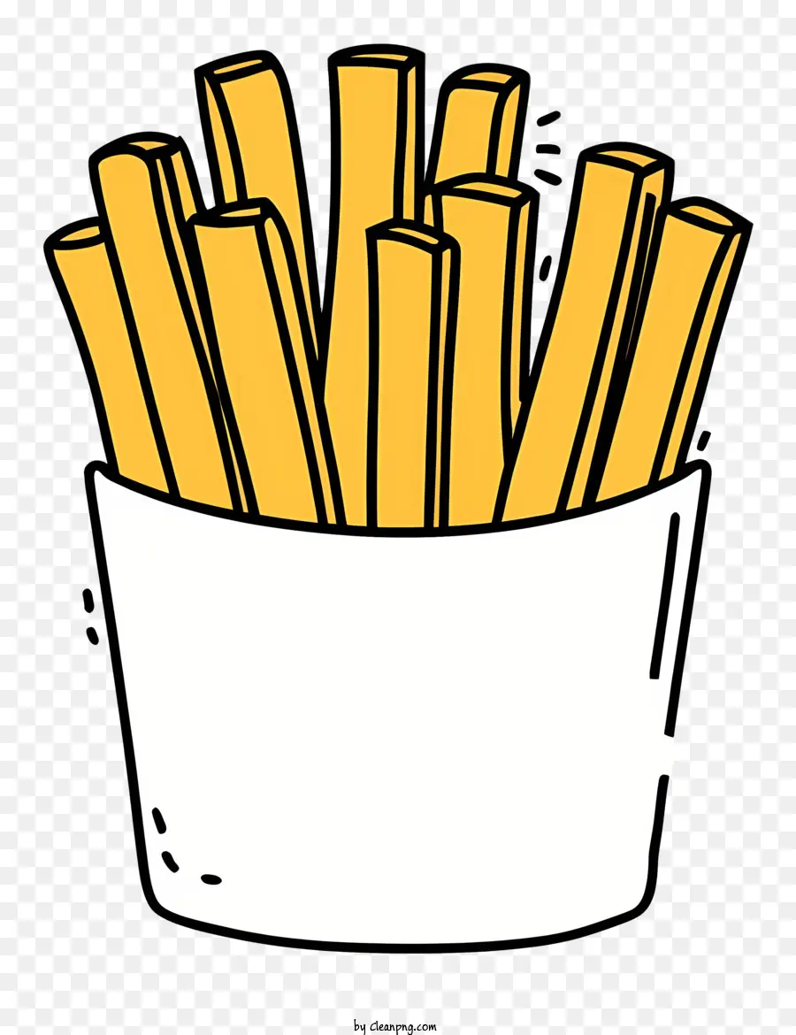 Dessin Animé，Frites PNG