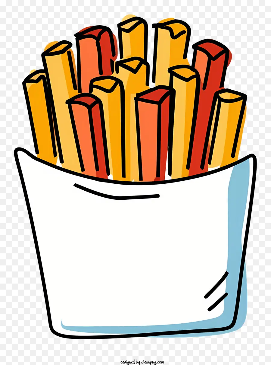 Dessin Animé，Frites PNG