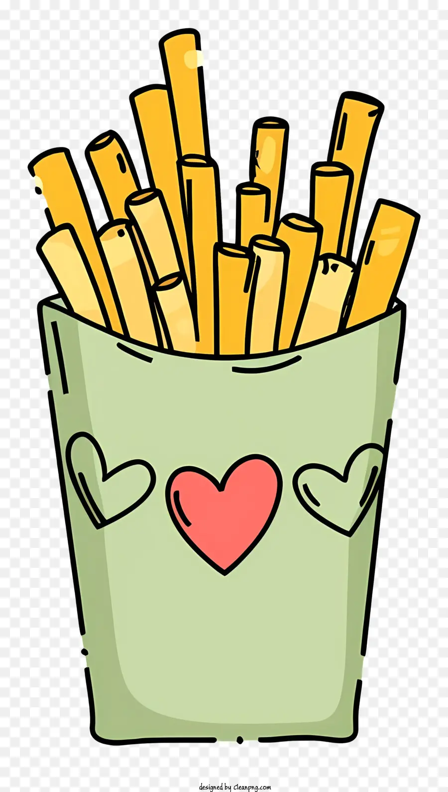 Dessin Animé，Frites PNG