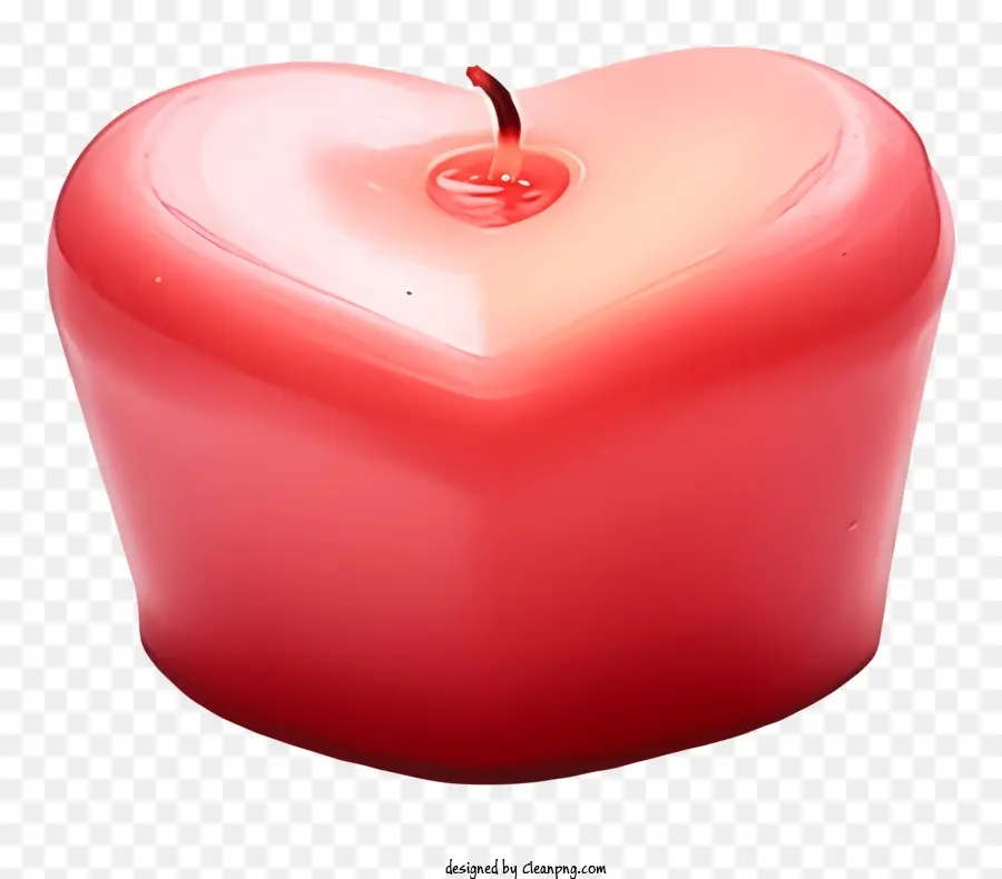 Bougie Réaliste De La Saint Valentin，Heartshaped Bougie PNG