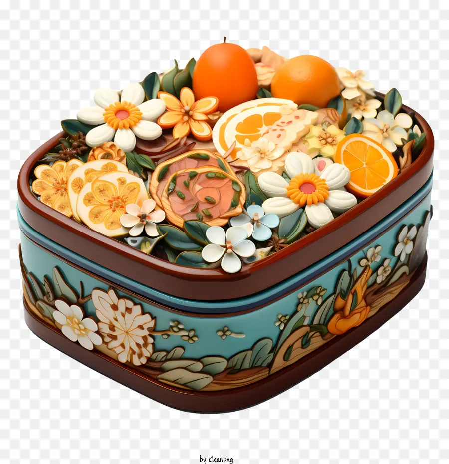 Bento Box，œuvres D'art De Fruits Et De Fleurs PNG