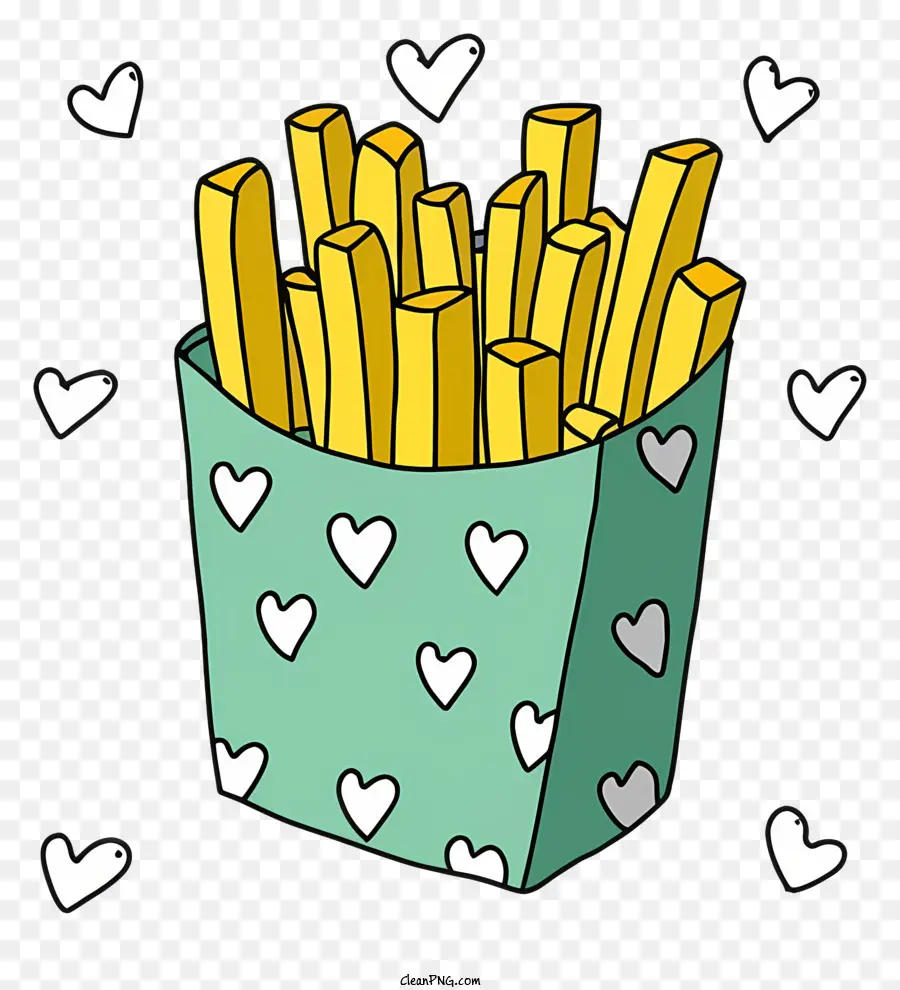 Dessin Animé，Frites PNG