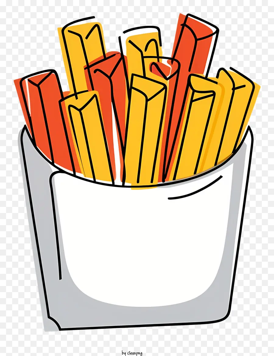 Dessin Animé，Frites PNG