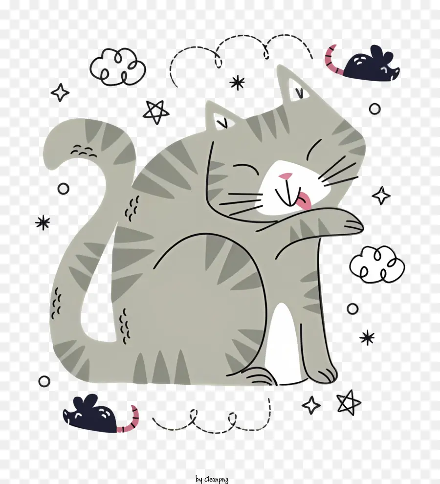 Chat Noir，Chat Gris PNG