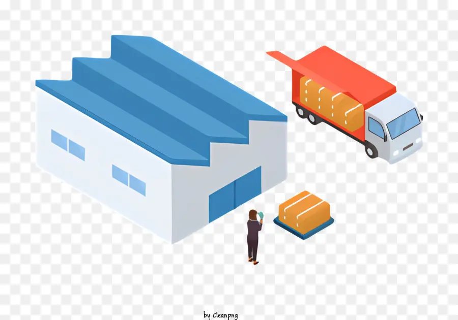 Icône，Entrepôt Et Camion PNG