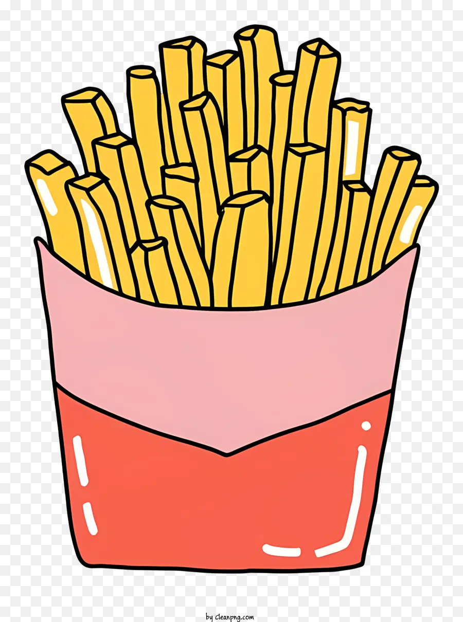 Dessin Animé，Frites PNG