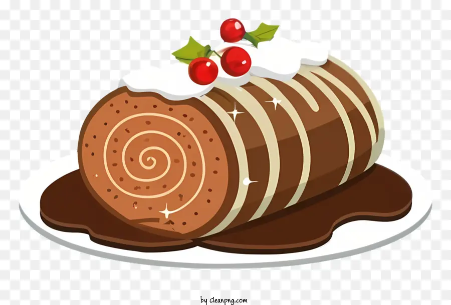 Dessin Animé，Bûche Au Chocolat PNG